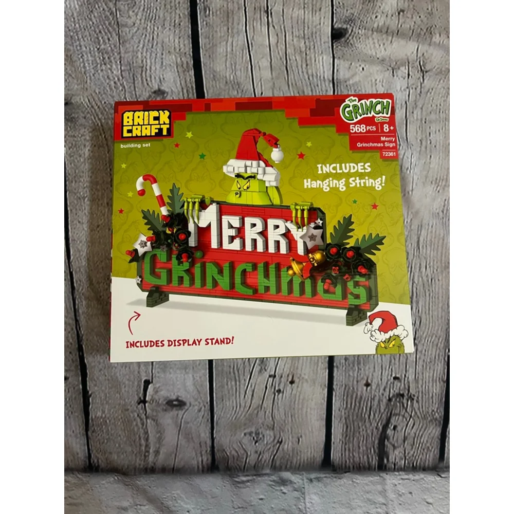 NEW Brick Craft Building Set Grinchmas Sign One Size Red Green